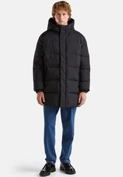 United Colors of Benetton Steppjacke mit verstellbarer Kapuze Schwarz