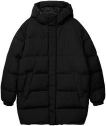 United Colors of Benetton Steppjacke mit verstellbarer Kapuze Schwarz