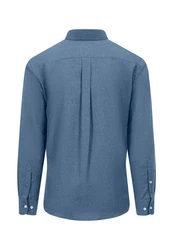 FYNCH-HATTON Langarmhemd mit klassischem Button-Down-Kragen Grau/Blau/Hellblau