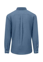 FYNCH-HATTON Langarmhemd mit klassischem Button-Down-Kragen Grau/Blau/Hellblau