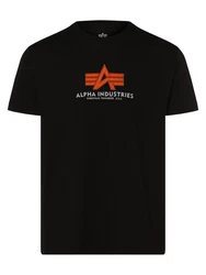 ALPHA INDUSTRIES Shirt T-Shirt Schwarz/Rot