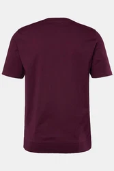 JP1880 T-Shirt Henley Bauchfit Rundhals Dunkelrot/Bordeaux/Lila