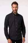 JP1880 Businesshemd Flanellhemd Langarm Buttondown-Kragen Dunkelblau/Schwarz/Hellblau