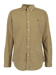 Polo Ralph Lauren Langarmhemd Custom Fit Khaki/Braun/Beige/Dunkelgrün