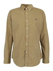Polo Ralph Lauren Langarmhemd Custom Fit Khaki/Braun/Beige/Dunkelgrün