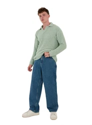 Denim House Relax-fit Jeans Baggy Jeans Herren Relaxed Fit Denim HIP HOP Dunkelblau
