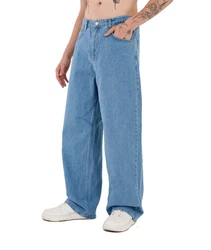 Denim House Relax-fit Jeans Baggy Jeans Herren Relaxed Fit Denim HIP HOP Hellblau