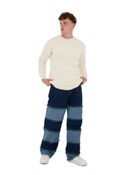 Denim House Relax-fit-Jeans Lässige Designer Baggy Jeans Relaxed Fit HIP HOP Blau