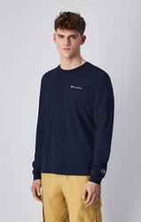 Champion Langarmshirt Crewneck Long Sleeve T-Shirt Dunkelblau