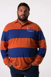 Poloshirt Men+ Poloshirt Langarm Ringel-Piqu bis 8 XL