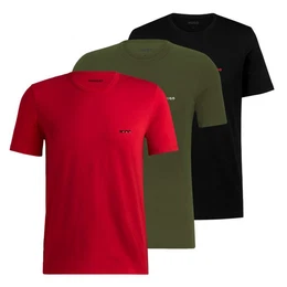Unterziehshirt Crew-Neck T-Shirt (3-St., 3 Stck) mit Logo-Print