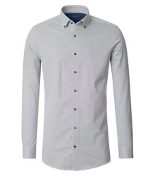 VENTI Businesshemd Print Grau/Dunkelblau/Blau/Hellblau