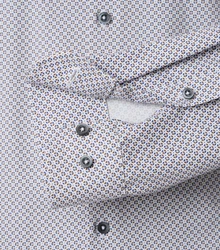 VENTI Businesshemd Print Grau/Dunkelblau
