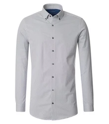 VENTI Businesshemd Print Grau/Dunkelblau/Blau/Hellblau