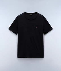Napapijri T-Shirt Regular Fit Schwarz/Dunkelblau