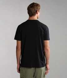 Napapijri T-Shirt Regular Fit Schwarz/Dunkelblau