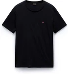 Napapijri T-Shirt Regular Fit Schwarz/Dunkelblau