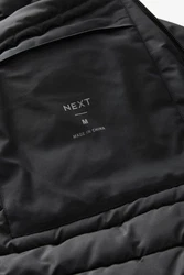 Next Steppmantel mit Trichterkragen Schwarz/Dunkelgrau