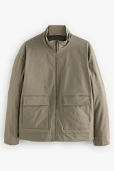 Next Steppmantel mit Trichterkragen Khaki/Dunkelgrün/Beige