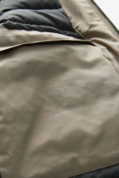 Next Steppmantel mit Trichterkragen Khaki/Dunkelgrün/Beige