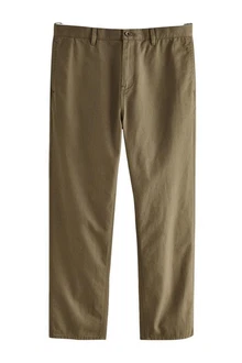 Next Chinohose Straight Fit Khaki/Dunkelgrün