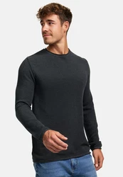 Kronstadt Strickpullover KSPep Dunkelgrau/Schwarz/Grau