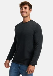 Kronstadt Strickpullover KSPep Dunkelgrau/Schwarz/Grau