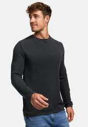 Kronstadt Strickpullover KSPep Dunkelgrau/Schwarz/Grau