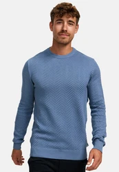 Kronstadt Pullover KSCarlo Carlo Hellblau/Blau/Grau