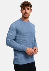Kronstadt Pullover KSCarlo Carlo Hellblau/Blau/Grau