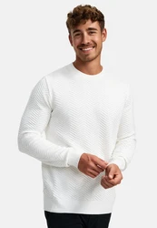 Kronstadt Pullover KSCarlo Carlo Creme/Weiß/Grau/Silber