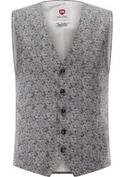 CG Club of Gents Anzugweste CG Plum Grau/Lila