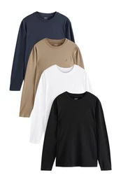 Langarmshirt Langarm-Shirts, 4er-Pack (4-tlg)