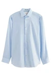 Next Langarmhemd Regular Fit Signature Royal-Oxford Hellblau/Blau/Grau