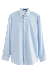 Next Langarmhemd Regular Fit Signature Royal-Oxford Hellblau/Blau/Grau