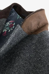 Next Caban Epsommantel Co-ord-Kragen Dunkelgrau/Dunkelgrün/Grau/Dunkelblau