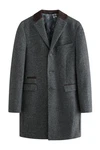 Next Caban Epsommantel Co-ord-Kragen Dunkelgrau/Dunkelgrün/Grau/Dunkelblau