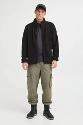 North Bend Fleecejacke NBSteve Dunkelgrau/Schwarz/Grau/Dunkelgrün