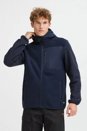 Fleecejacke NBMatej M sportliche Fleecejacke mit Kapuze