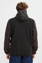 North Bend Fleecejacke NBMatej Schwarz/Dunkelgrau/Rot/Braun/Grau