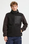 North Bend Fleecejacke NBMatej Schwarz/Dunkelgrau/Rot/Braun/Grau