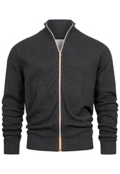 Kronstadt Sweatjacke KSErik Zip Dunkelgrau/Grau