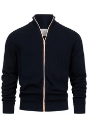 Kronstadt Sweatjacke KSErik Zip Dunkelblau/Hellblau/Blau