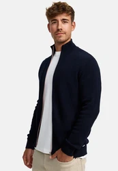 Kronstadt Sweatjacke KSErik Zip Dunkelblau/Hellblau/Blau
