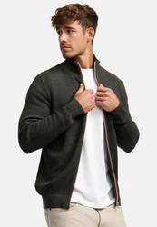 Kronstadt Sweatjacke KSErik Zip Dunkelgrün/Khaki