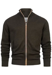 Kronstadt Sweatjacke KSErik Zip Dunkelgrün/Khaki