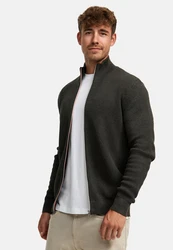 Kronstadt Sweatjacke KSErik Zip Dunkelgrün/Khaki