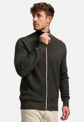Kronstadt Sweatjacke KSErik Zip Dunkelgrün/Khaki