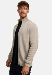 Kronstadt Sweatjacke KSErik Zip Beige/Braun/Grau/Khaki