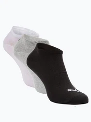 PUMA Funktionssocken UNISEX SNEAKER PLAIN 3P Gelb/Lila/Grau/Rosa/Hellgrau/Schwarz/Braun/Weiß
